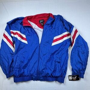 Vintage Sportelle 90s Colorblock Windbreaker Jacket Blue Red White Large NWT
